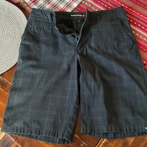 Quiksilver Dark Plaid Shorts Size 28